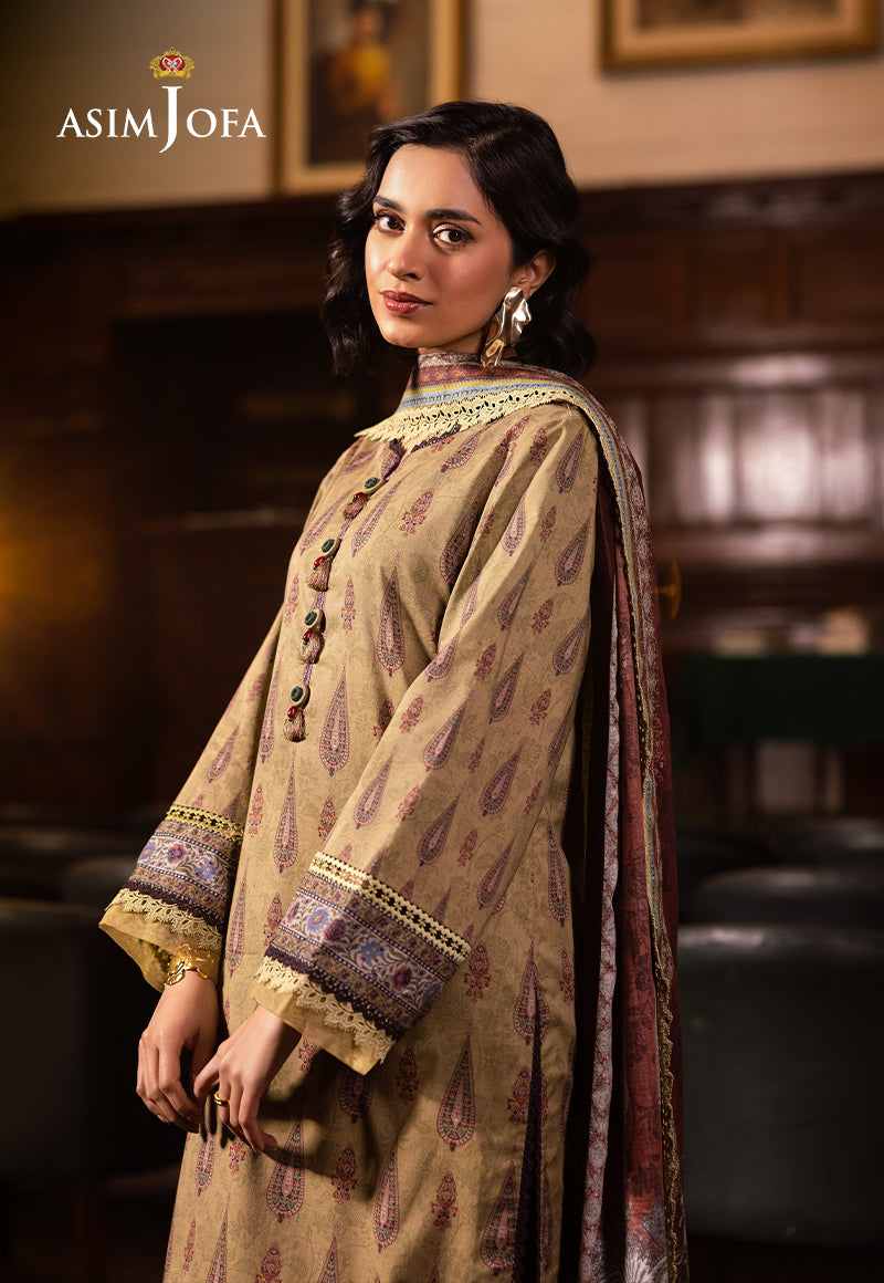 AJUBJ-47 PRINTED LAWN 3 PC