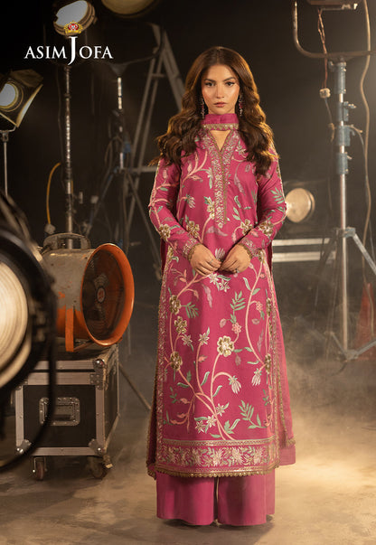 AJLLF-15 Embroidered Silk 3 Pcs
