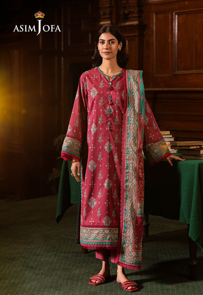 AJUBJ-38 Printed Lawn 3 Pcs