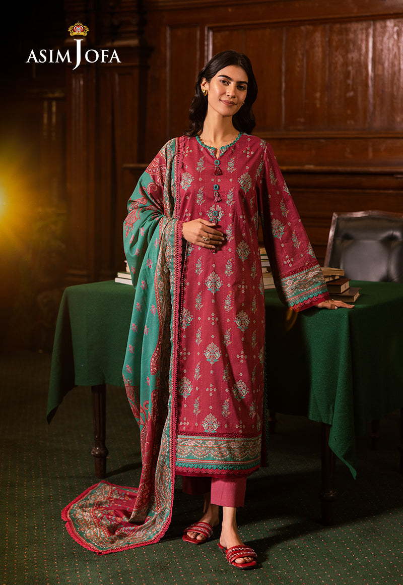 AJUBJ-38 Printed Lawn 3 Pcs