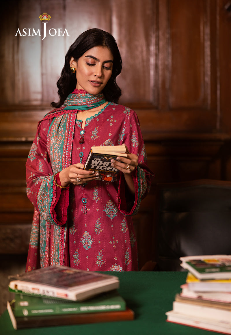 AJUBJ-38 Printed Lawn 3 Pcs