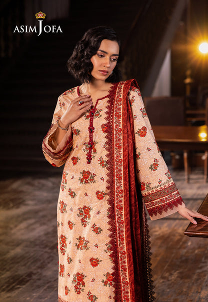 AJUBJ-54 PRINTED LAWN 3 PC