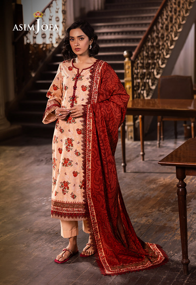 AJUBJ-54 PRINTED LAWN 3 PC