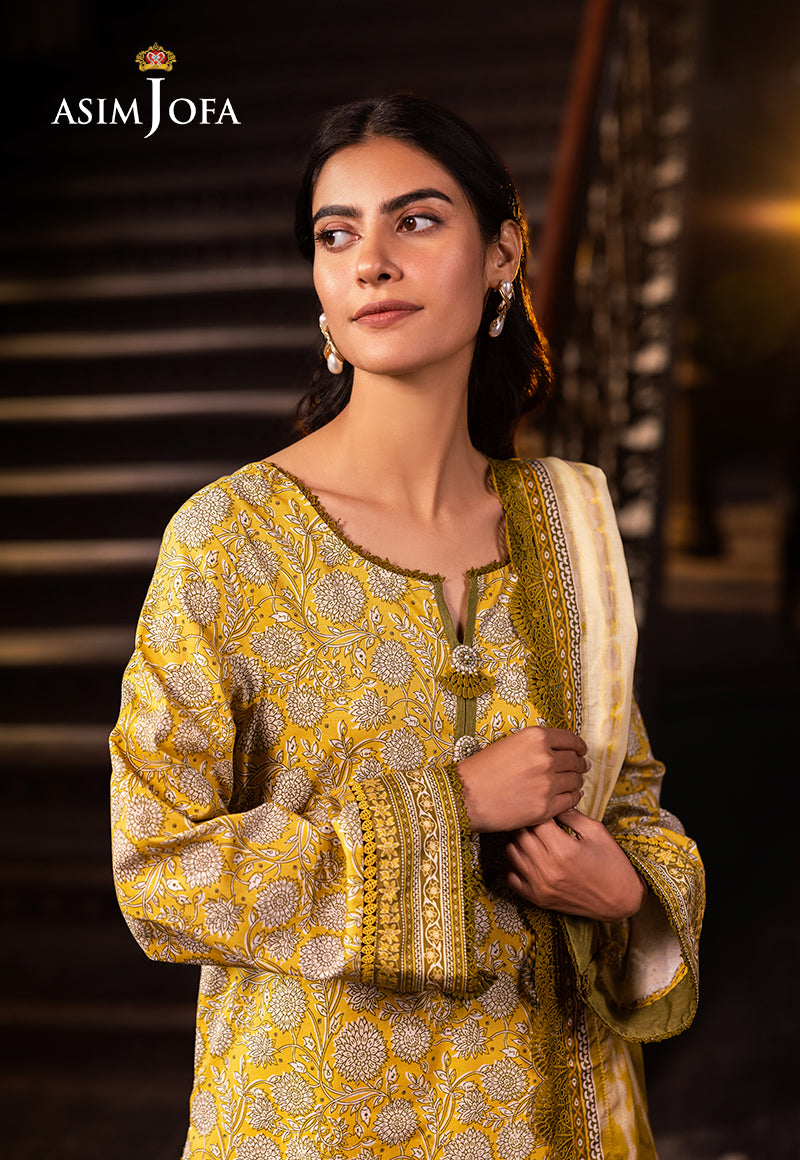 AJUBJ-51 PRINTED LAWN 3 PC