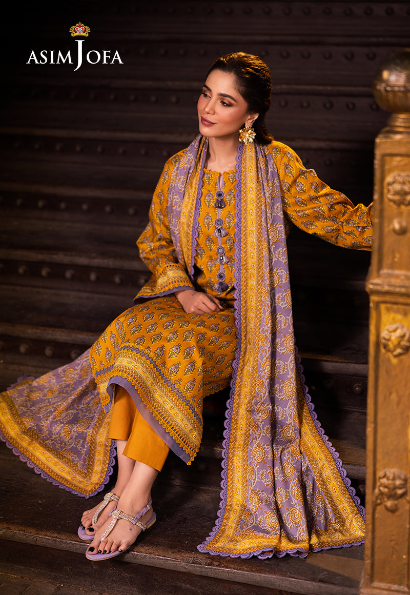 AJUBJ-53 PRINTED LAWN 3 PC