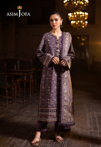 AJUBJ-48 PRINTED LAWN 3 PC