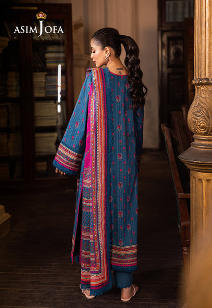 AJUBJ-40 Printed Lawn 3 Pcs