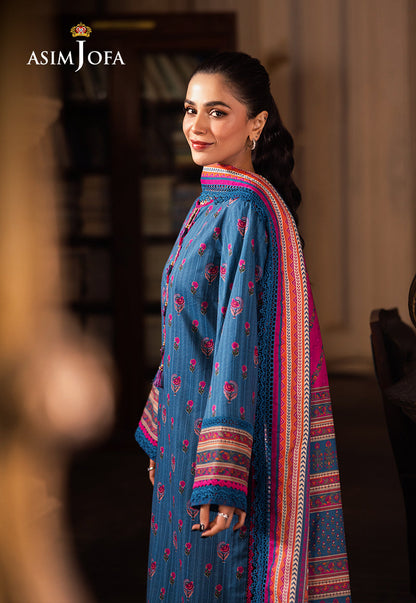 AJUBJ-40 Printed Lawn 3 Pcs