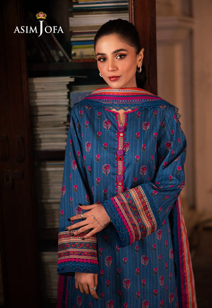 AJUBJ-40 Printed Lawn 3 Pcs