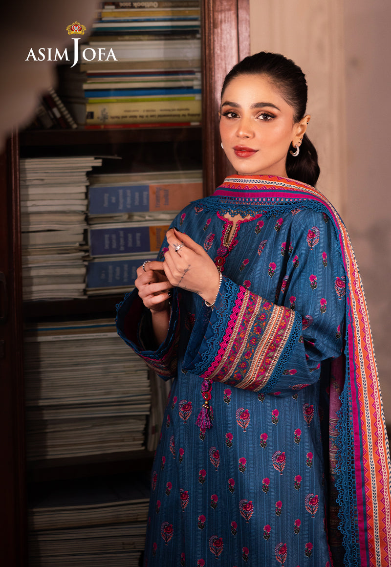 AJUBJ-40 Printed Lawn 3 Pcs