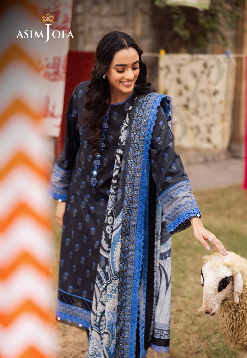 AJUBJ-55 PRINTED LAWN 3 PC