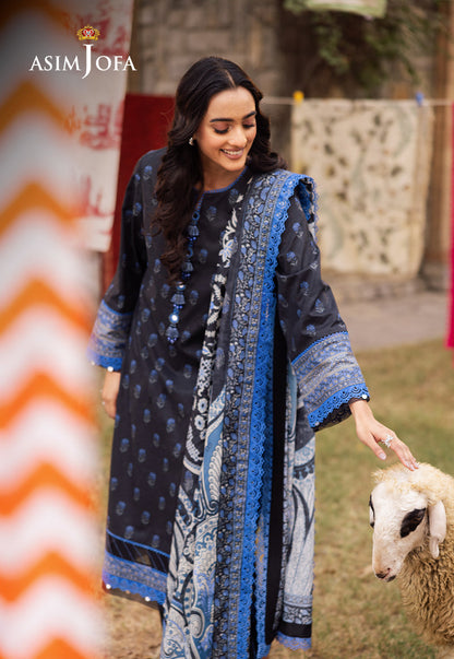AJUBJ-55 PRINTED LAWN 3 PC