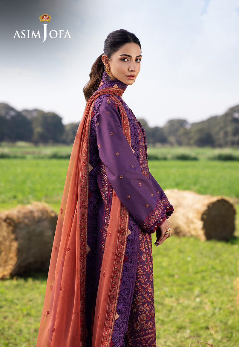 AJELL-13 EMBROIDERED LAWN 3 PCS