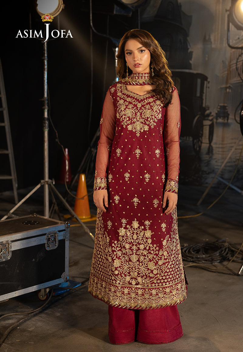 AJLLF-01 Embroidered Net 3 Pcs