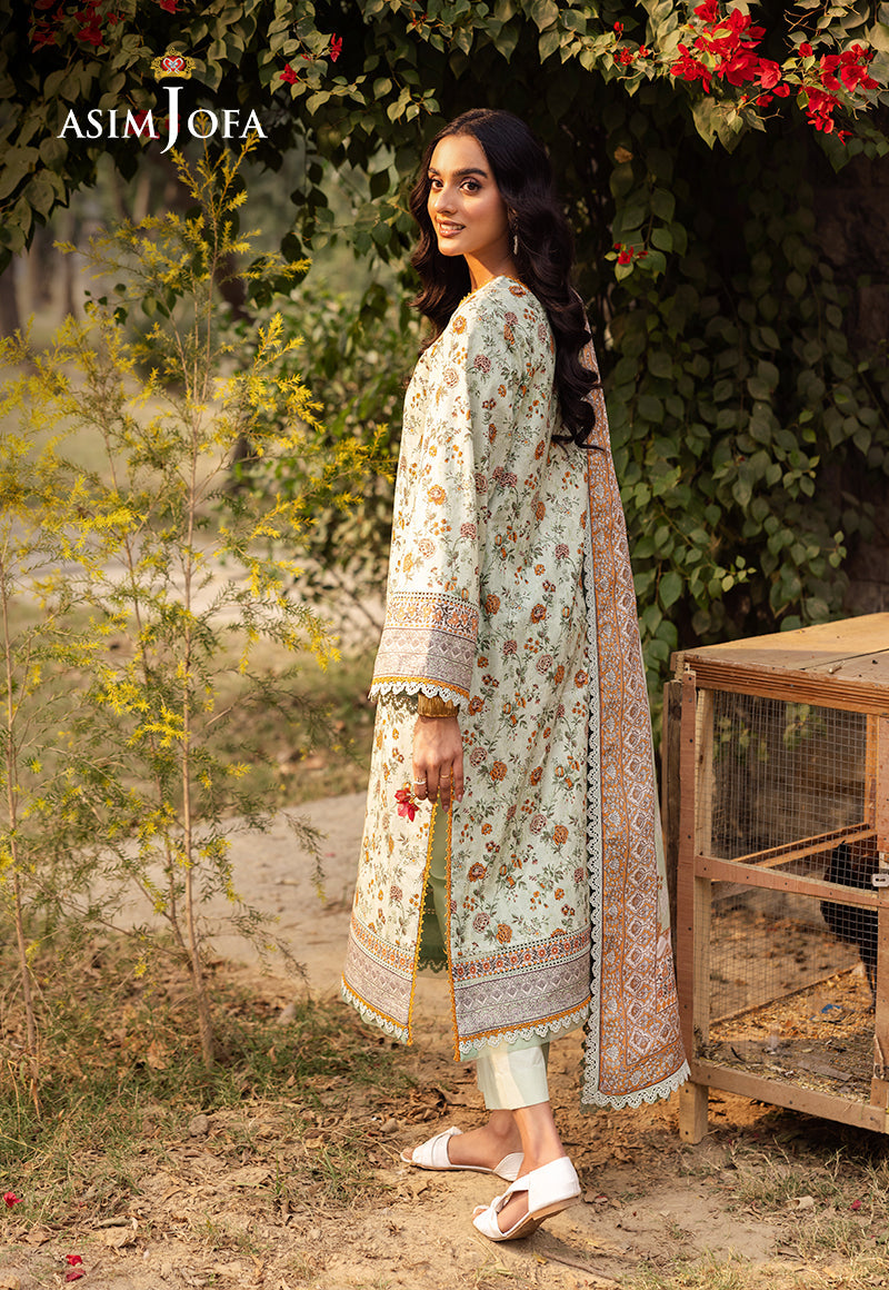AJUBJ-52 PRINTED LAWN 3 PC