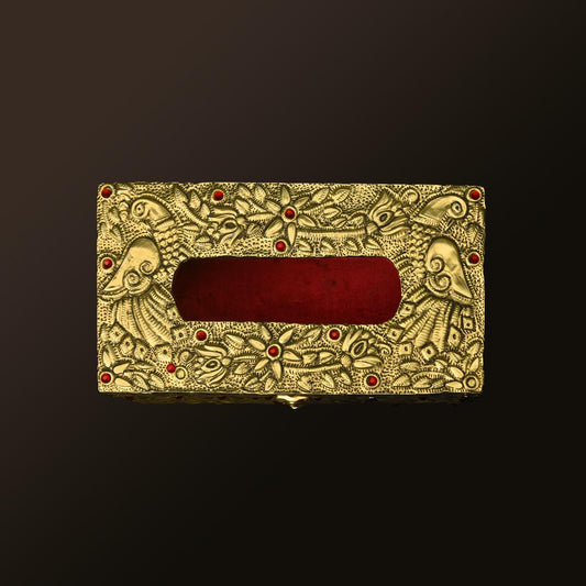 TISSUE BOX GOLDEN