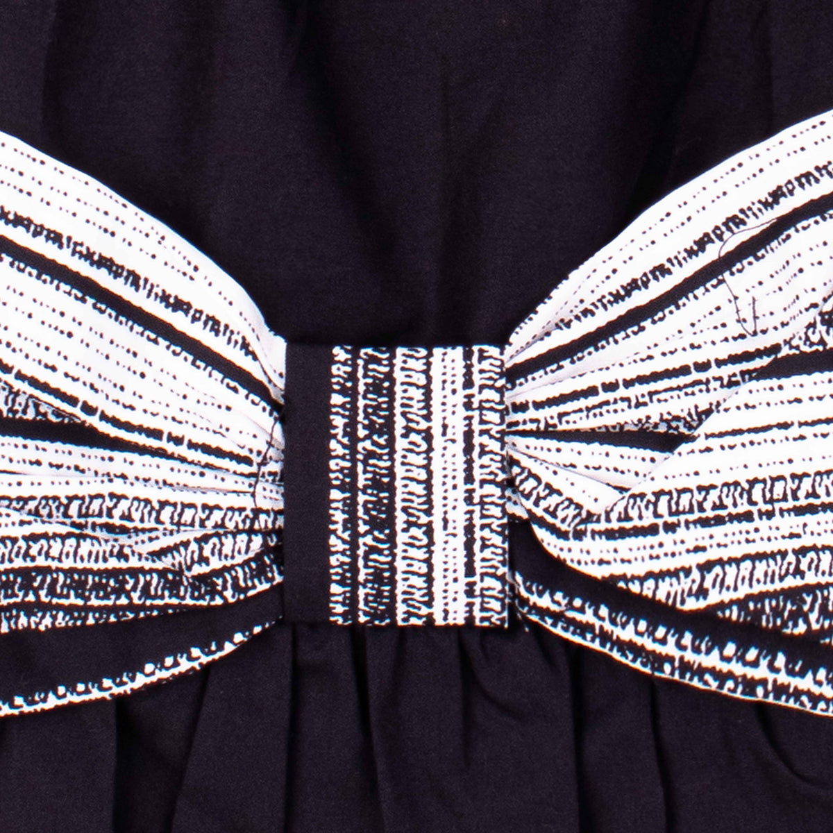 Baby Girl Black White Big Bow Top