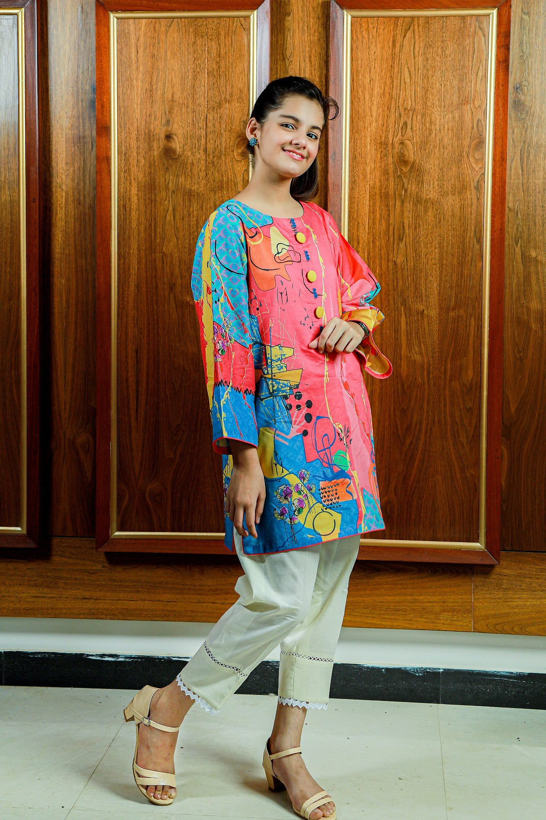 POP ART Digital Printed Lawn Shirt & Cotton Trouser SKU: PRKT-043