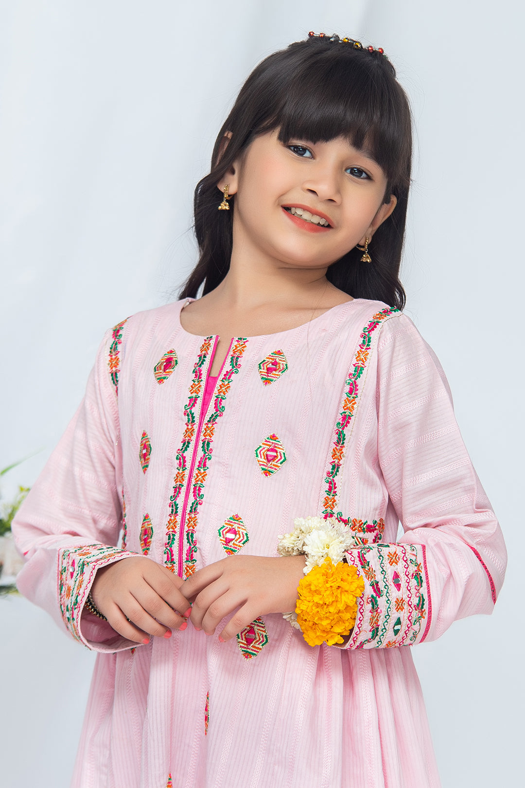 2PCS Jacquard Suit Shirt & Cotton Trouser SKU: EMB-041