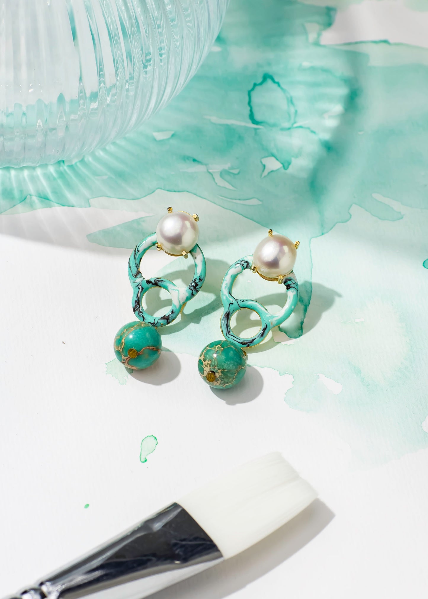 Blue Lime Earrings