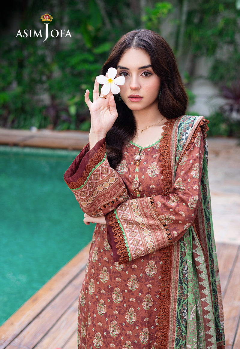 AJUUB-25 PRINTED LAWN 3 PC