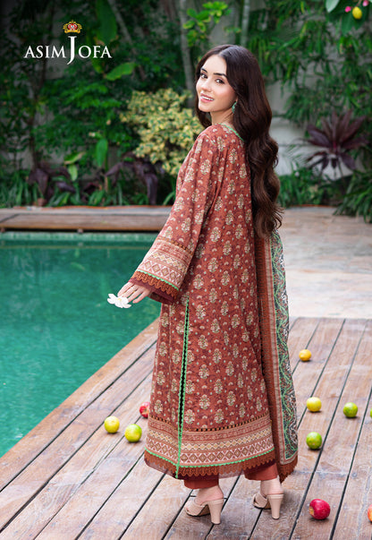 AJUUB-25 PRINTED LAWN 3 PC