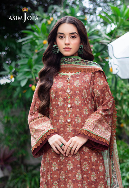 AJUUB-25 PRINTED LAWN 3 PC