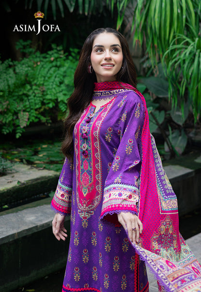 AJUUB-34 PRINTED LAWN 3 PC