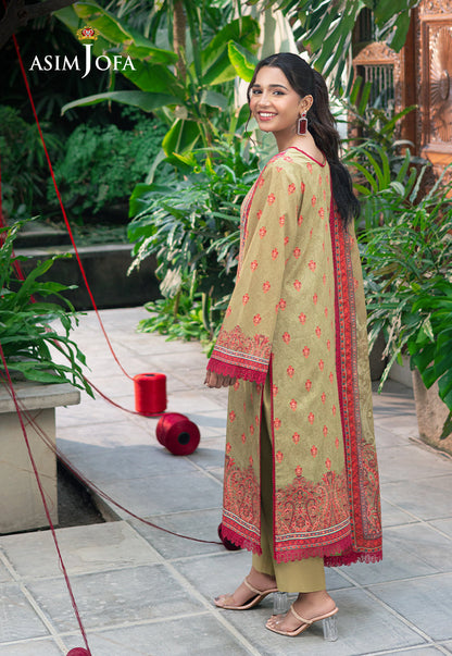 AJUUB-28 PRINTED LAWN 3 PC