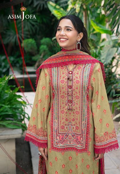 AJUUB-28 PRINTED LAWN 3 PC