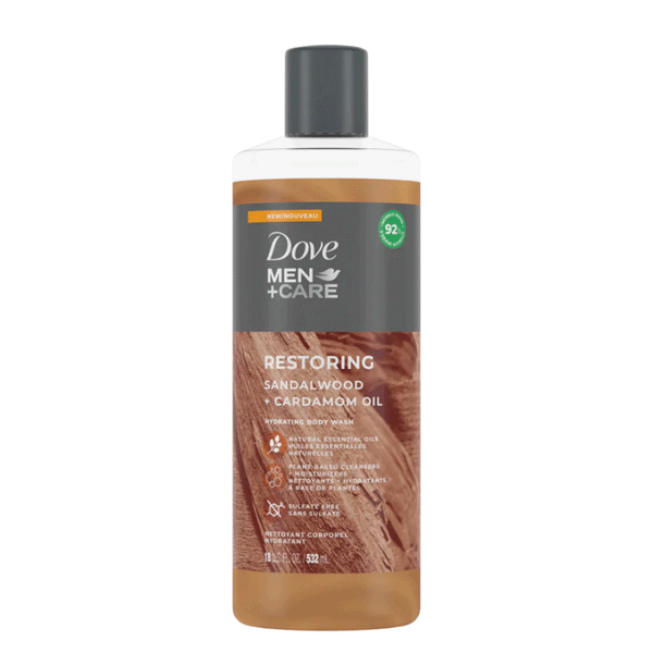 Dove Men+Care Restore Sandalwood+Cardamom Oil Body Wash 532ml