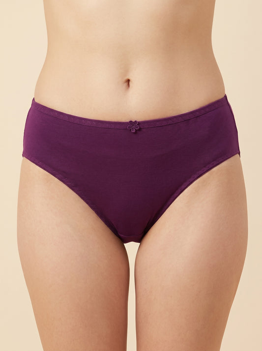 SILKIE Smart Fit, Soft Polyester Jersey Panty, Purple