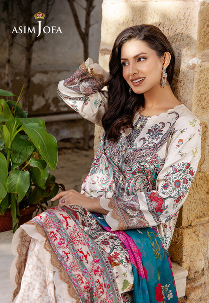 AJPB-198 PRINTED CHARMEUSE SILK STITCHED 3PCS