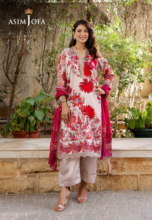 AJPB-201 PRINTED CHARMEUSE SILK STITCHED 3PCS