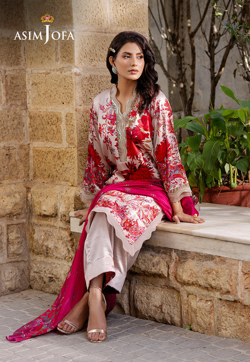 AJPB-201 PRINTED CHARMEUSE SILK STITCHED 3PCS