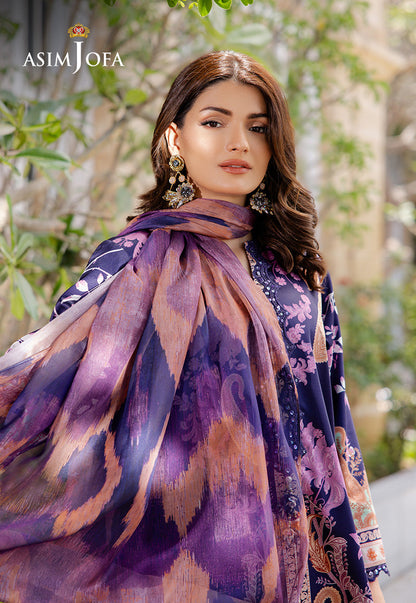 AJPB-199 PRINTED CHARMEUSE SILK STITCHED 3PCS