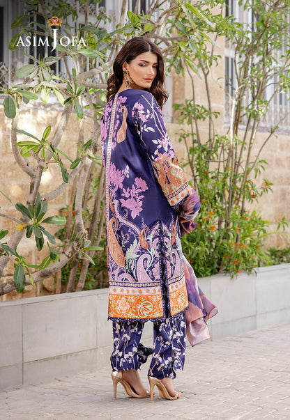 AJPB-199 PRINTED CHARMEUSE SILK STITCHED 3PCS
