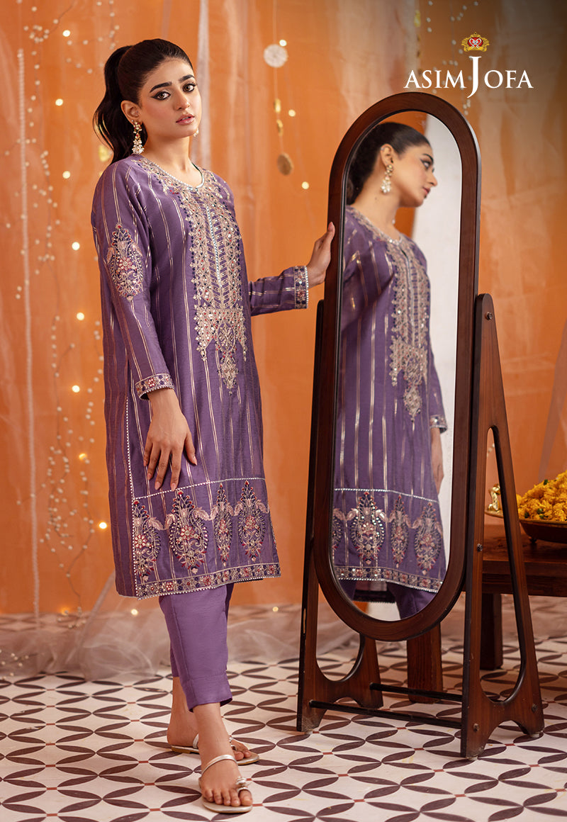 AJTM-18 - 2 PCS EMBROIDERED LUREX JACQUARD MOTIVE 2 PCS