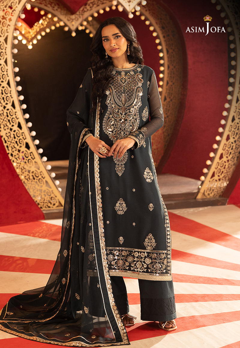 AJLLF-08 Embroidered Chiffon 3 Pcs