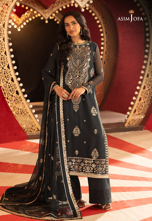 AJLLF-08 Embroidered Chiffon 3 Pcs