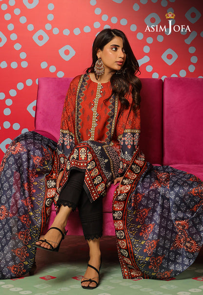 AJTM-10 - 2 PCS PRINTED GEORGETTE SILK 2 PCS