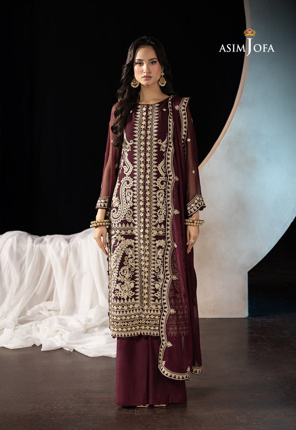 AJLLF-19 Embroidered Chiffon 3 Pcs