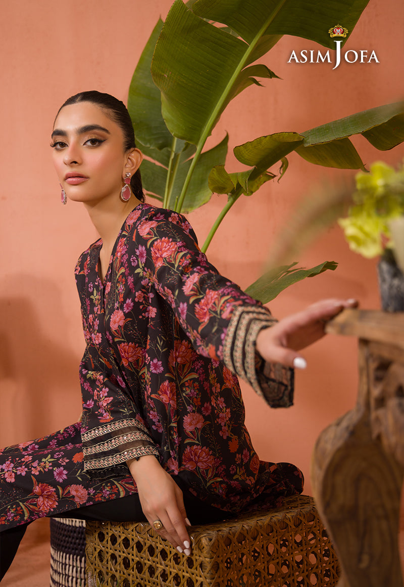 AJGR-02 PRINTED COTTON SILK 1 PC