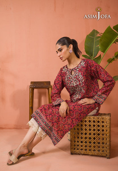AJGR-04 EMBROIDERED COTTON SILK 1 PC