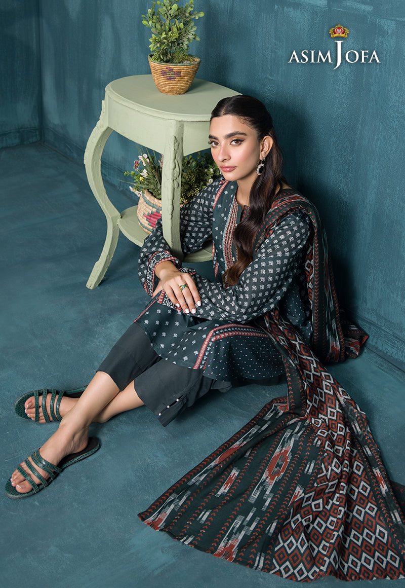 AJGR-11 PRINTED SWISS LAWN 3 PCS
