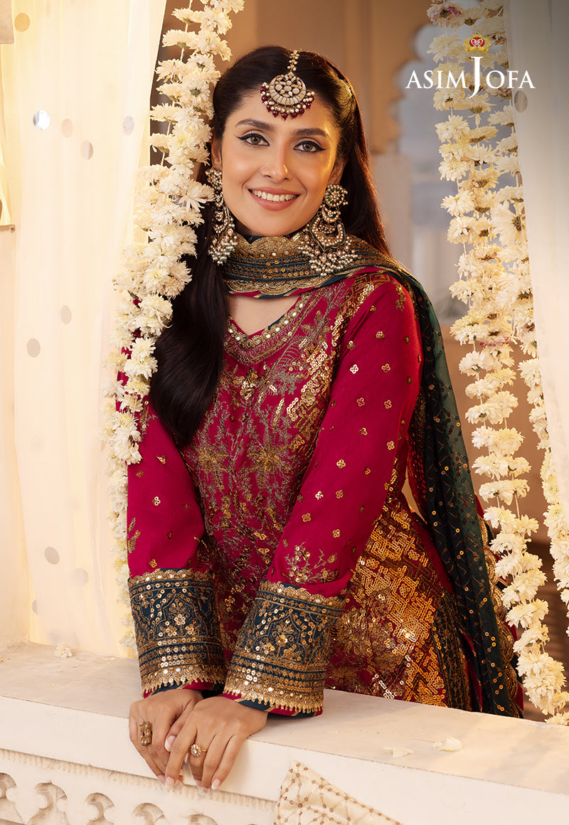 AJSH-19 EMBROIDERED RAW SILK 3 PCS