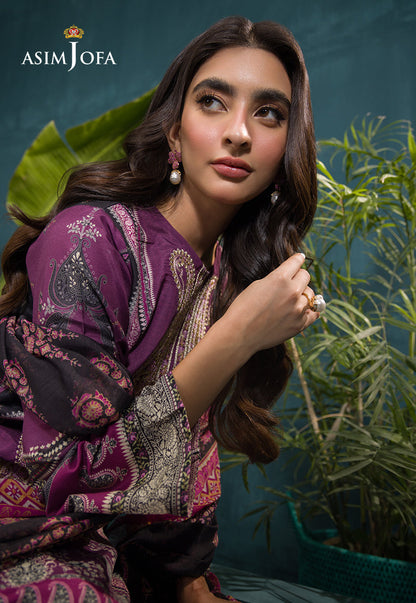 AJGR-16 EMBROIDERED SWISS LAWN 3 PCS