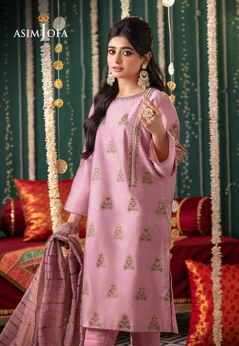 AJTM-19 - 3 PCS EMBROIDERED COTTON NET 3 PCS