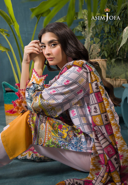 AJGR-10 PRINTED SWISS LAWN 3 PCS