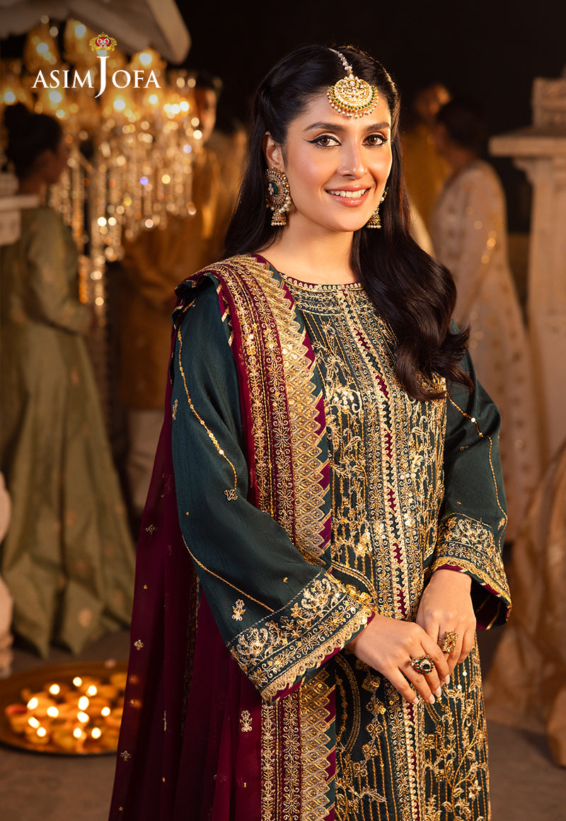 AJSH-20 EMBROIDERED RAW SILK 3 PCS